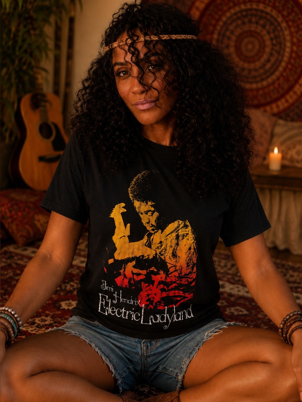 Jimi Hendrix Electric Ladyland T-Shirt Men’s Medium Black Authentic Hendrix NWT